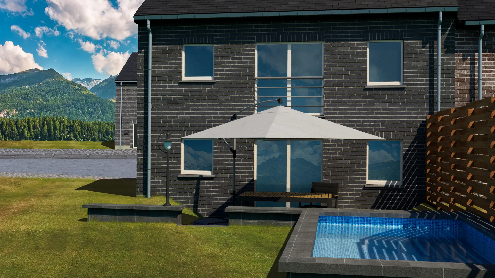 Rendu vue arrière avec post-prod